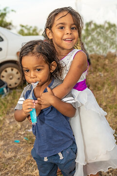 Aboriginal brother and sister