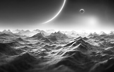 Black and white background texture, different shades of grey, white and dark black , luxury and flowing abstract design
