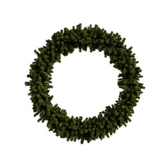 frame made of green leaves transparent background