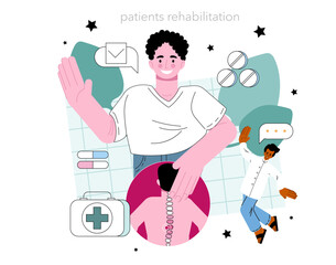 Orthopedist. Idea of human skeletal system treatment. Human anatomy