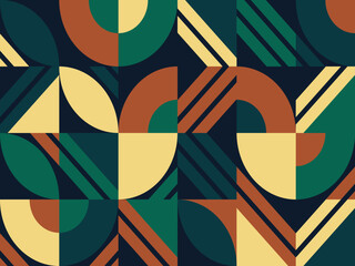 Geometric seamless pattern. Retro geometrical groovy textures background