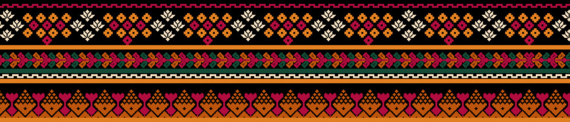 Abstract ethnic geometric print pattern design repeating