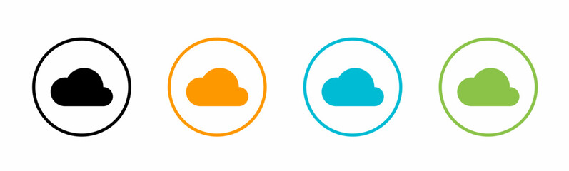 Cloud icon template set. Stock vector illustration.