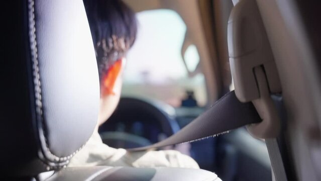 the driver driving the vehicle in the morning. the concept of automobile, foo road, extreme, insurance and transportation 