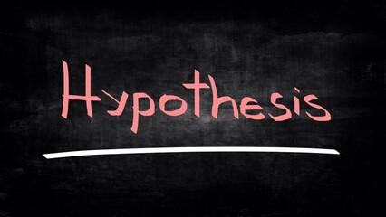 Obraz premium Hypothesis handwritten on blackboard