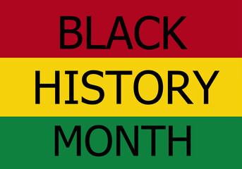 Fototapeta na wymiar black history month banner with red, yellow and green background