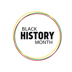 illustration vector graphic of banner black history month with circle
