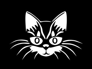 Portrait of a cat. Vector illustration. Minimalism style.