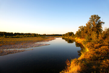 autumn landscape of the Taro Parma river park