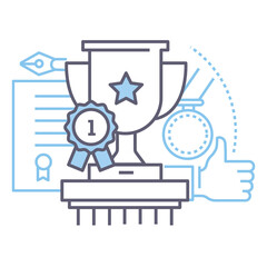 Awards line design icon