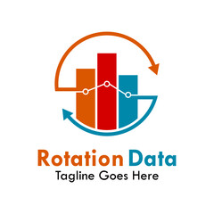 Rotation data logo template illustration