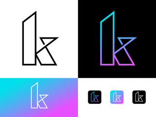 Logo for business, beauty industry, network, internet, web design, app, online shop.