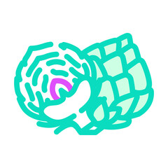 cut ripe artichoke color icon vector. cut ripe artichoke sign. isolated symbol illustration