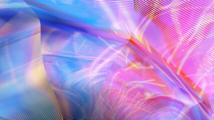 Blue and purple shifting lines hi-tech bg - abstract 3D illustration