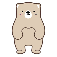 Cute Bear Cartoon design doodle