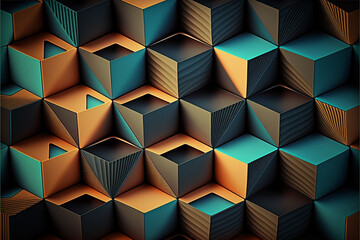 Geometry Abstract Patterns, Texture Background, Symmetry and Shapes, Realistic Futuristic Art, Generative ai