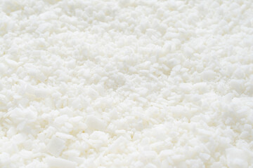 soy wax in flakes texture, closeup