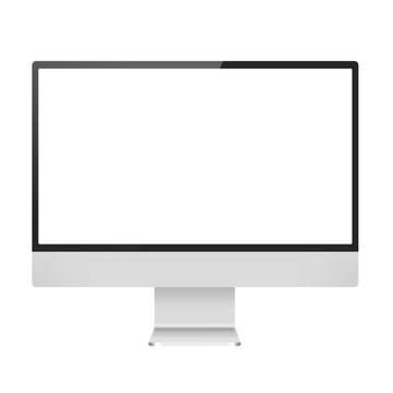 oled technology led display isolated on white background. Computer pc monoblock