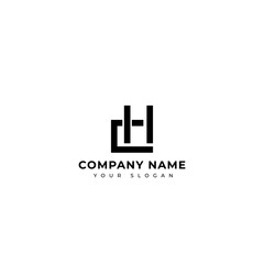 Hc Initial signature logo vector design
