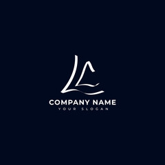 Lc Initial signature logo vector design