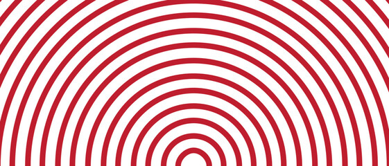 Circle lines pattern on white background. Circle lines pattern for backdrop, brochure, wallpaper template. Realistic lines with repeat circles texture. Simple geometric background, vector illustration