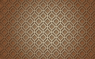 Seamless 3d Ramadan Islamic pattern in Arabian style Vector illustration	