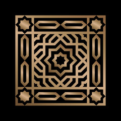 Seamless 3d Ramadan Islamic pattern in Arabian style Vector illustration	