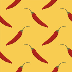 chili seamless pettern vector illustration.