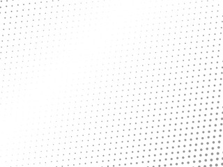Abstract white geometric background with gray circles. Halftone effect
