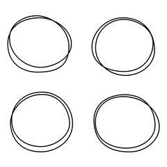 Set of circle highlights. Sketch oval. Selection