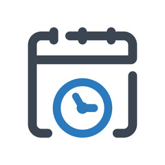 Time Schedule icon - vector illustration . Calendar, Clock, Time, Schedule, Appointment, Working, Hour, Timetable, day, date, month, line, outline, icons .