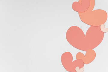 Heart in light textured paper