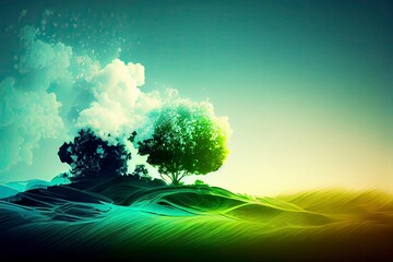 Fototapeta premium Computer desktop wallpaper background