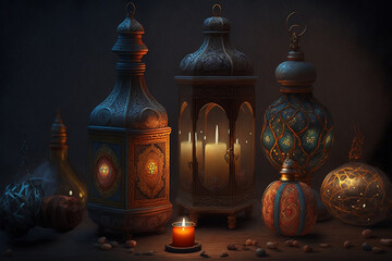 Ramadan Kareem themed illustration	
