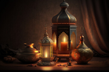 Ramadan Kareem themed illustration	
