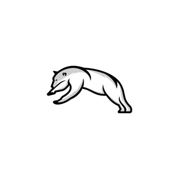 Polar Bear logo design icon. Bear design inspiration.
Polar Bear logo design template. Animal symbol logotype.
Bear symbol silhouette.