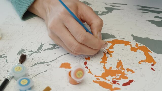 Painting by numbers for those who draw poorly, just paint over the areas with the number for different colors of paint.