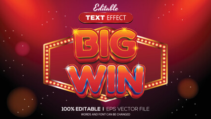 3d editable text effect casino theme
