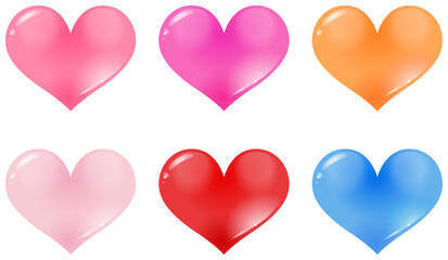 立体的なハートのセット