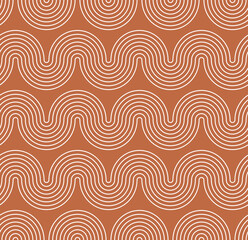 Abstract Wavy Stripes Optic Hypnotic Psychedelic Geometric Stripes Seamless Vector Pattern Trendy Fashion Colors Perfect for Allover Fabric Print or Wrapping Paper