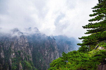 Natural scenery of Huangshan Scenic Area in Anhui Province