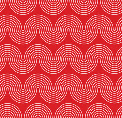 Abstract Wavy Stripes Optic Hypnotic Psychedelic Geometric Stripes Seamless Vector Pattern Trendy Fashion Colors Perfect for Allover Fabric Print or Wrapping Paper