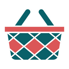 Picnic Basket Icon Style