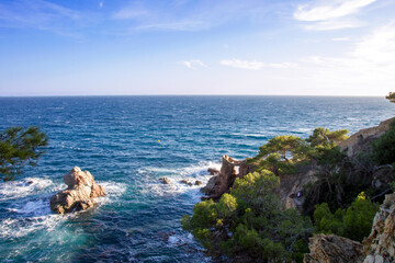 Rocky seashore in Spain