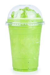 ice green tea isolated on white background clipping path