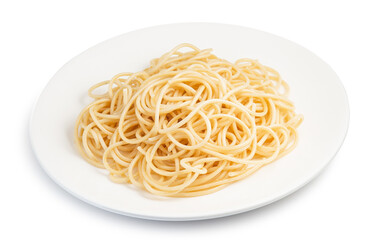 Spaghetti isolated on white background clipping path