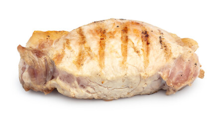 grill pork isolated on white background