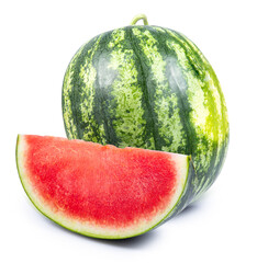 Watermelon fruit isolated on white background