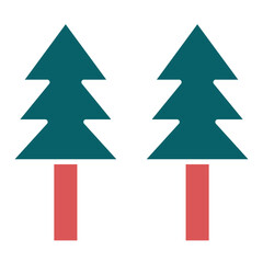 Pine Tree Icon Style