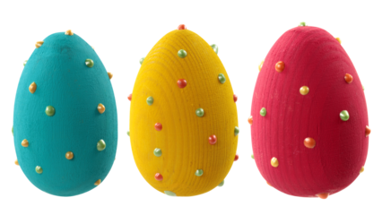 Colorful easter eggs. PNG files.